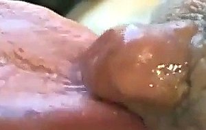 Milf licks sucks own huge nipple