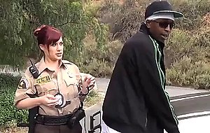 Horny officer fuck a black dick
