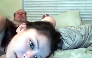 Father and daughter on cam
