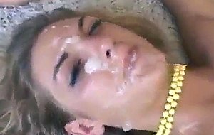 Amateur girlfriend interracial gangbang with facials