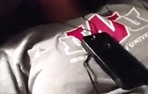 Blindfolded hairy teen girlfriend finger fucked to