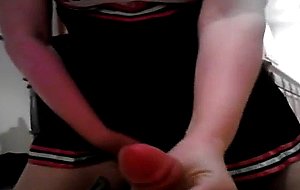 Cheerleading girlfriend sucking dick in pov