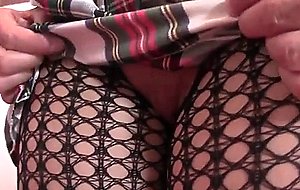 Sharing my blonde wife in fishnets