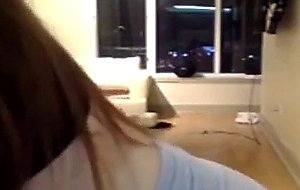 Fat white ass on webcam