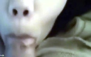 Uncensored asian teen with beautiful mouth cum