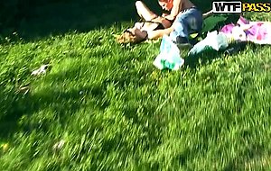 Teenage college girls get banged in nature