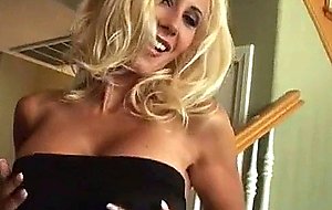 Big racked Puma Swede takes off her black mini dress