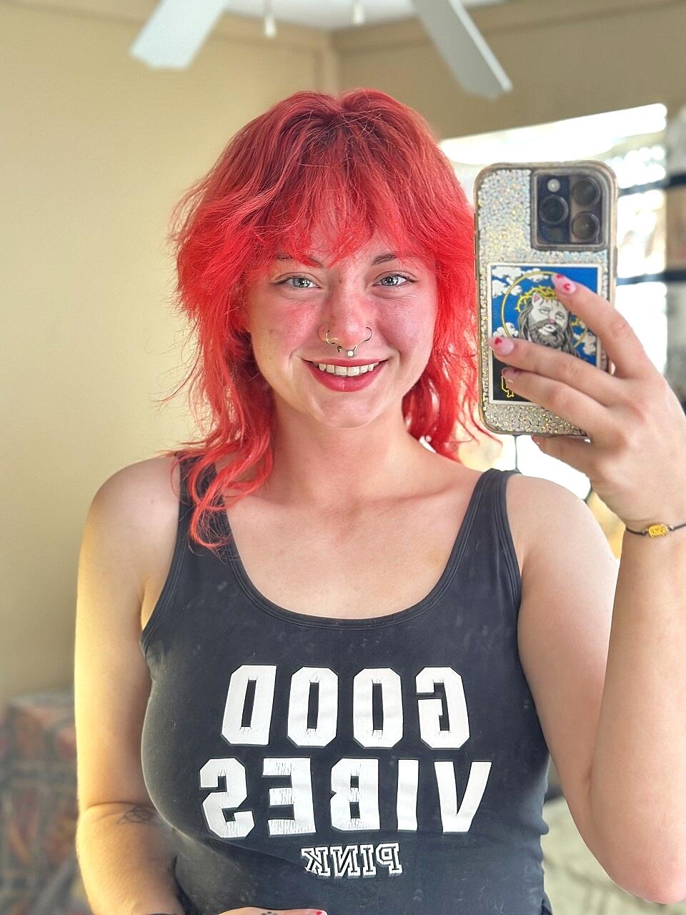 Cute Girl With A Nose Piercing Abby Shows Her Big Booty In A Solo Amateur, Babe, Beautiful, Piercing, Redhead
