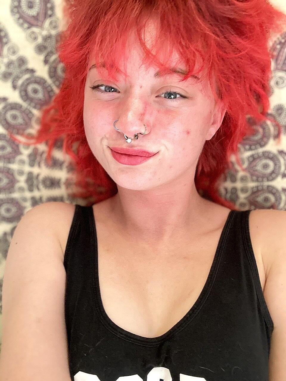 Cute Girl With A Nose Piercing Abby Shows Her Big Booty In A Solo Amateur, Babe, Beautiful, Piercing, Redhead