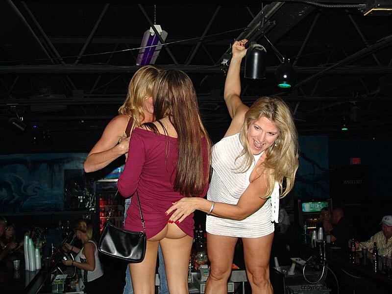 Mature Blonde Exposes Her Hanging Tits & Her Shaved Pussy At A Bar Party Amateur, Clothed, Milf, Public, Stripper