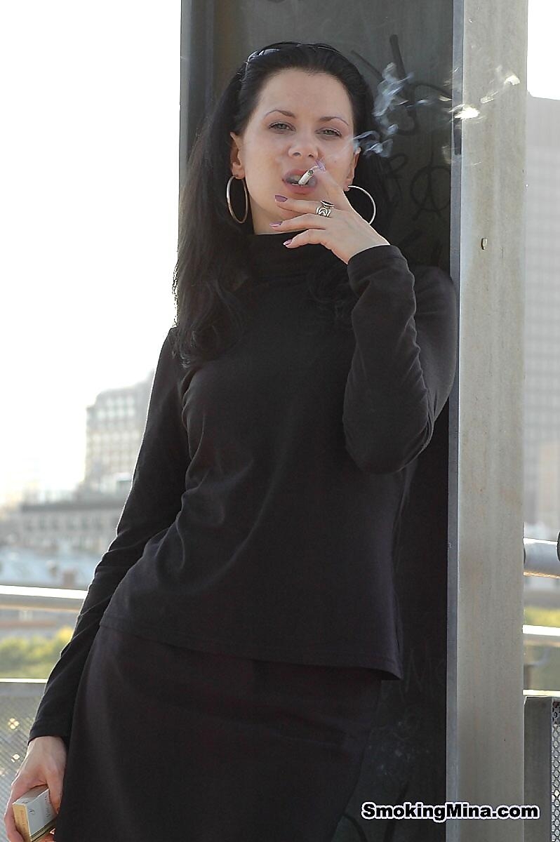 Fully Clothed Brunette Lights Up A Cigarette With Her Sunglasses Atop Her Head Fetish, Milf, Public, Smoking