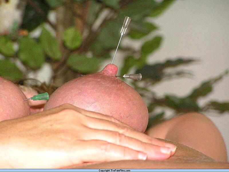 Natural Blonde Has Her Breasts And Nipples Pierced With Needles Big-Tits, Close-Up, Fetish, Mature, Nipples