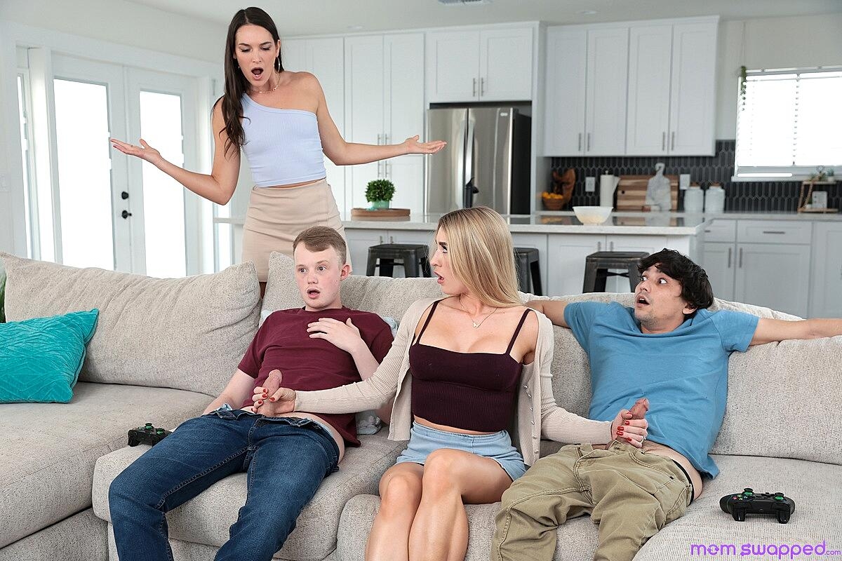 Busty MILF & Two BBCs in a Threesome Sarah Taylor & Katrina Colt Swap Partners During Foursome Sex Big-Tits, Clothed, Handjob, Reality, Swingers