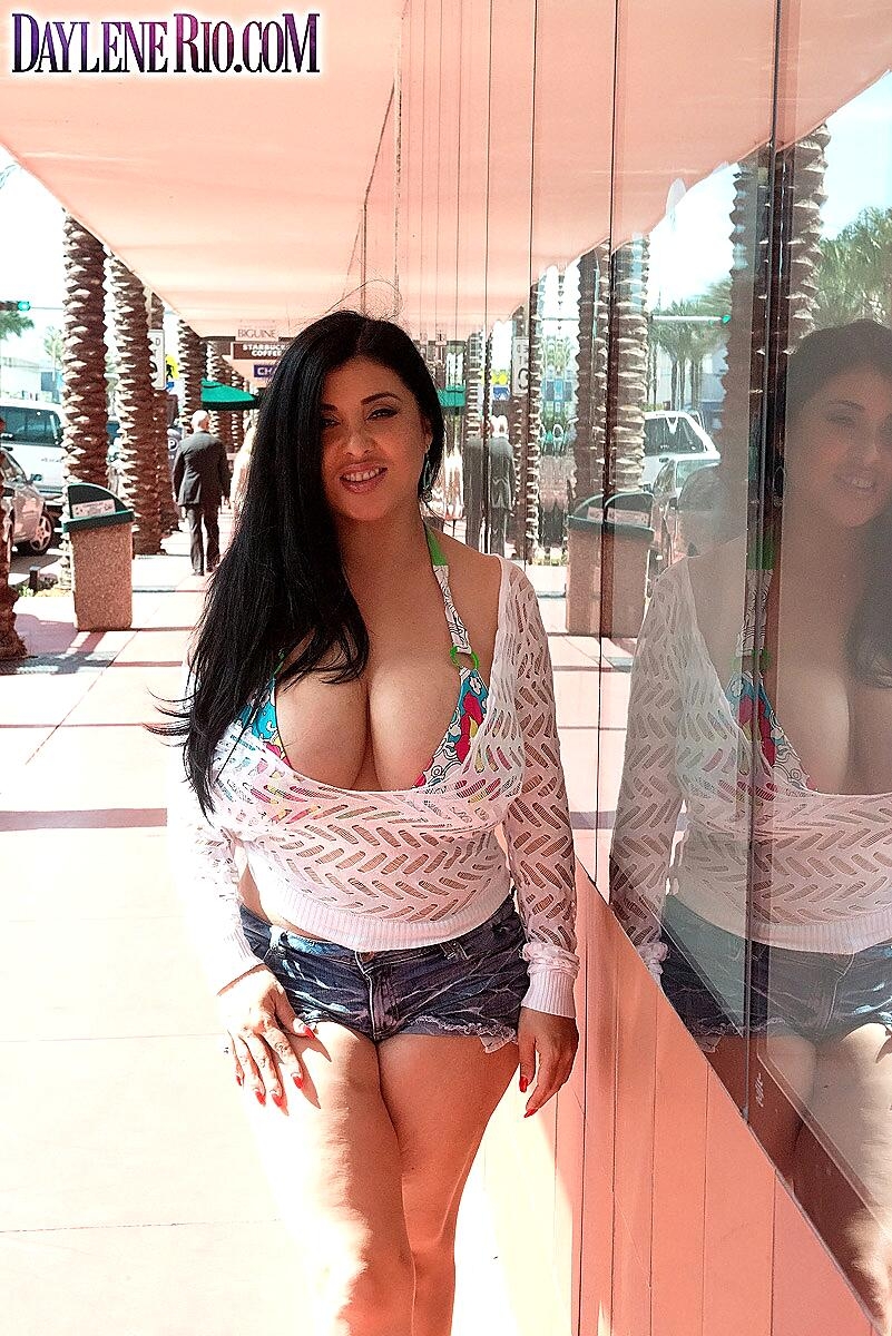 Latina Female Daylene Rio Releases Her Massive Tits From Bikini Top Bbw, Beach, Big-Tits, Chubby, Latina