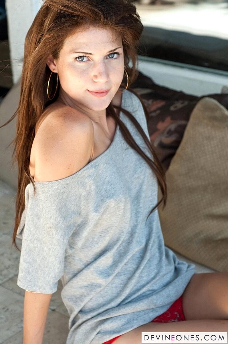 Jenni Lee & her Barely There Bra! Beautiful Milf Jenni Lee Strips Naked On The Balcony To Sun Her Small Tits Ass, Babe, Clothed, Glamour, Milf