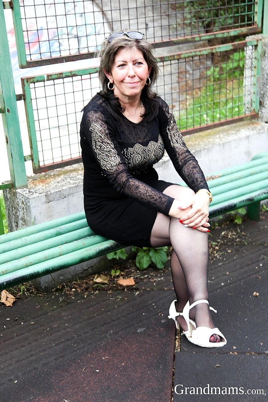 Granny Helena Blows And Fucks Three Young Dicks In A Public Orgy Granny, Groupsex, Mature